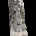 Antique Javanese Temple Durga Sculpture Lava Stone