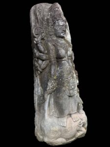 Antique Javanese Temple Durga Sculpture Lava Stone - Image 2