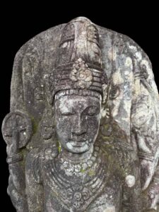 Antique Javanese Temple Durga Sculpture Lava Stone - Image 4