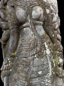 Antique Javanese Temple Durga Sculpture Lava Stone - Image 5