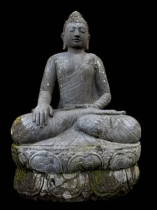 Antique Javanese Temple Buddha Lava Stone