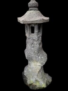 48" Lava Stone Yamadōrō Lantern -Tree Trunk - Image 2