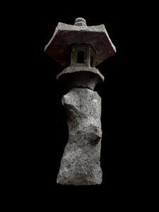 41" Lava Stone Yamadōrō Lantern - Tree Trunk - Image 2