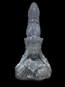 Antique Javanese Temple Rama Crown Lava Stone