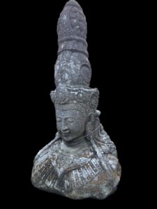 Antique Javanese Temple Rama Crown Lava Stone - Image 3