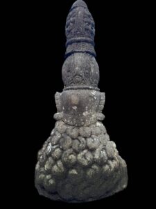 Antique Javanese Temple Rama Crown Lava Stone - Image 4