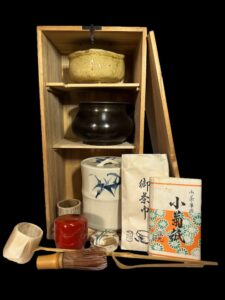 Old Japanese Tanzaku-Bako Tea Ceremony Chest -11