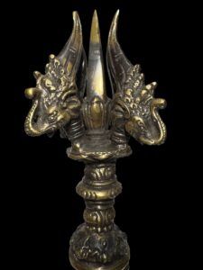 Ritual Makara Dorje Vajra On Black Stand - Image 4
